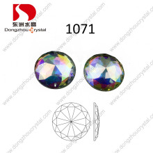 Pierres de verre rondes à dos plat (DZ-1071)